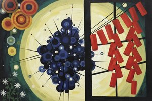 Convergence Of The Celestial Axis: A Study In Kinetic Equilibrium — Jacques Villedieu, Pure Abstraction (expressionism)
