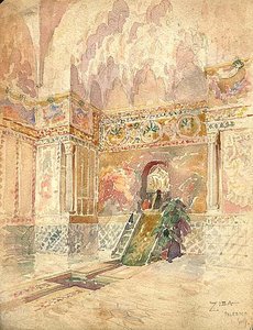 Zisa, Palermo, Sicily, (painting)