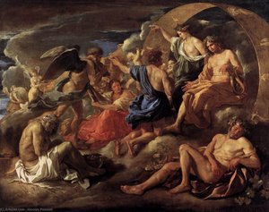 Helios Y Phaeton Con Saturno Y Las Cuatro Estaciones — Nicolás Poussin