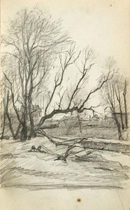 City Seen Through Trees — John Ottis Adams
