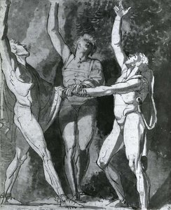 The Three Conspirators Swear An Oath On The Rüthli Meadow — Johann Heinrich Füssli, Romanticism
