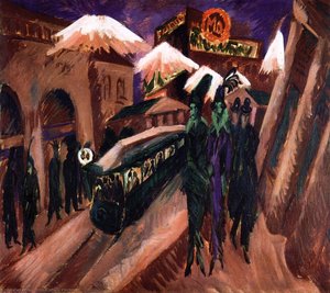 Leipziger Straße Mit Elektrischer Bahn — Ernst Ludwig Kirchner, German Expressionism