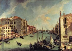 The Grand Canal From The Campo San Vio, Venice — Canaletto