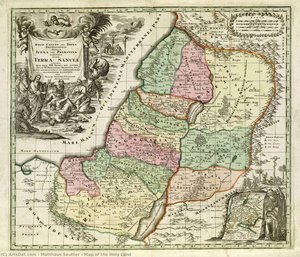 Map Of The Holy Land — Matthäus Seutter