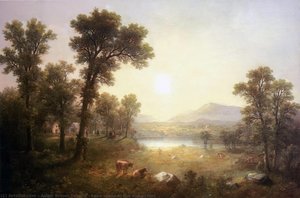 Lake Scene In The Mountains — Asher Brown Durand