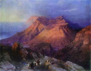 Mountain Village Gunib In Daghestan. View From The East — Ivan Konstantinovich Aivazovsky