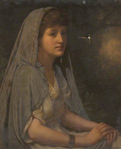 Portrait Of An Unknown Woman Wearing A Cloak — William Henry Longmaid