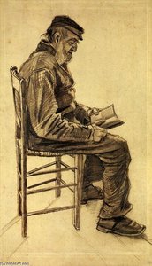 Old Man Reading — Vincent Van Gog, Contemporary Realism