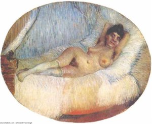 Nude Woman On A Bed — Vincent Willem Van Gogh, Post-impressionism