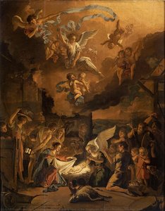 The Adoration of the Shepherds, Abraham Daniëlsz. Hondius, 1663