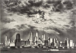 Storm Clouds Above Manhattan — Louis Lozowick