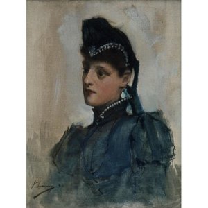 Portrait Of A Young Woman — Sir John Lavery, Impressionistic Style
