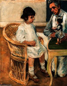 The Granddaughter In Basket Chair Right — Max Liebermann