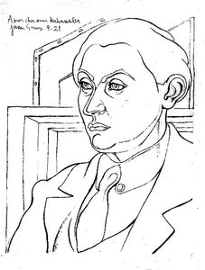 Portrait Daniel Henry Kahnweiler — Juan Gris