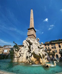 Fontana Dei Quattro Fiumi (fountain Of The Four Rivers) — Gian Lorenzo Bernini, Baroque