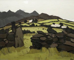 Cottages, Cilgwyn — John Kyffin Williams