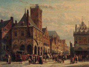The Old City-hall, Amsterdam — Cornelis Springer