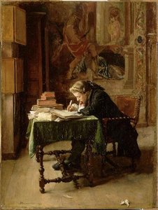 Jeune Homme Travaillant, Dit Aussi Jeune Homme Écrivant — Жан Луј Ернест Мејсоније, French Academic Realism