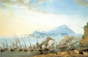 Battle between the ships of the Parthenopean Republic and the English off the coast of Procida
