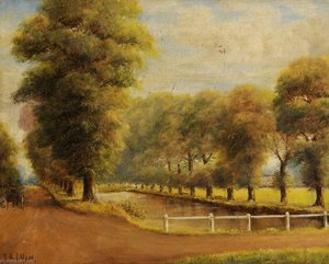 The Pond, Norwood Green, Southall, 1896 — Ernest A. L. Ham, Impressionism