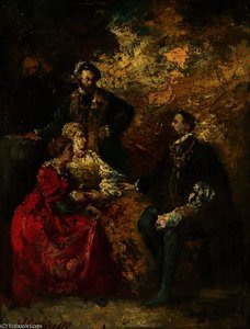 Conversation Piece — Adolphe Joseph Thomas Monticelli