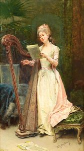 The Harpist — Raimundo De Madrazo Y Garreta