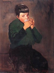 The Harmonica Player — George Benjamin Luks