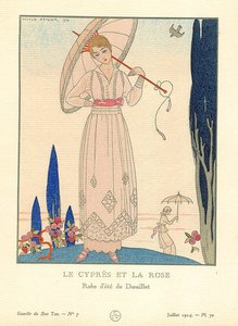 Le Cypres Et La Rose — Georges Barbier