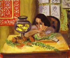 Frau Vor Einem Aquarium — Henri Matisse
