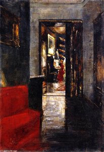 Interior With Woman At The Piano — Lesser Ury