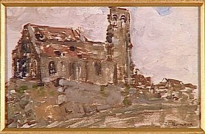 L'église Berzy Le Sec, Septembre 1918 — Joseph-félix Bouchor