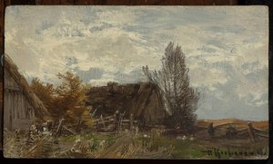 Countryside Landscape With A Farmyard — Roman Kochanowski