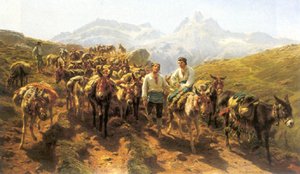 Muleteers Crossing The Pyrenees — Rosa Bonheur