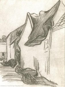 Village Street, Sketch — Vincent Van Gog, Post-impressionism