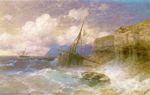 Tempest By Coast Of Odessa — Ivan Konstantinovich Aivazovsky