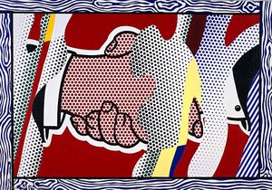 Reflections Handshake — Roy Lichtenstein