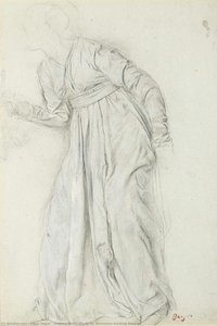 Drapery Study. Study For Semiramis Building Babylon — Edgar Degas, Realism