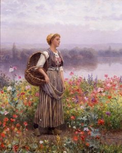 The Flower Girl — Daniel Ridgway Knight