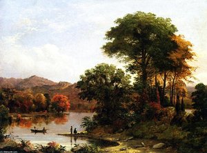 Landscape with Fishermen and Artist Sketching