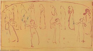 Thirteen Standing Draped Figures — Ferdinand Hodler, Symbolism