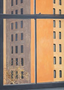 View Of Cemetery, Men — Lois Dodd Steinmetz, Contemporary Realism