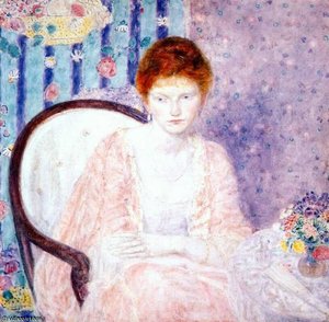 Lady In Rose — Frederick Carl Frieseke