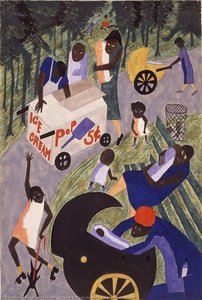 When It Is Warm The Parks Are Filled With People — Jacob Lawrence