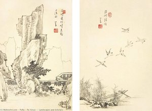Landscapes And Scholars — Puru ( Pu Xinyu)