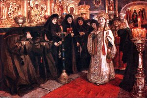 Tsarevna's Visit Of Nunnery — Vasily Ivanovich Surikov