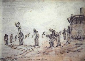 Sailors Playing at Leap Frog