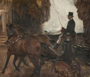 Old John, The Coachman — Sir Alfred James Munnings, Impressionistic Landscape