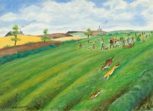 Rabbit Coursing, Bell's Field, 1934 — James Mackenzie