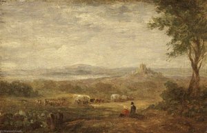 View Near Lancaster — David Cox The Elder