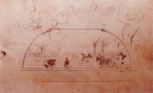 Sketch For Allegory Of Tobacco 1 — Ovidio Murguía De Castro
